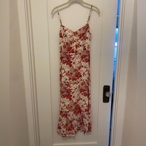 Red floral Reformation Emersyn dress, size 2